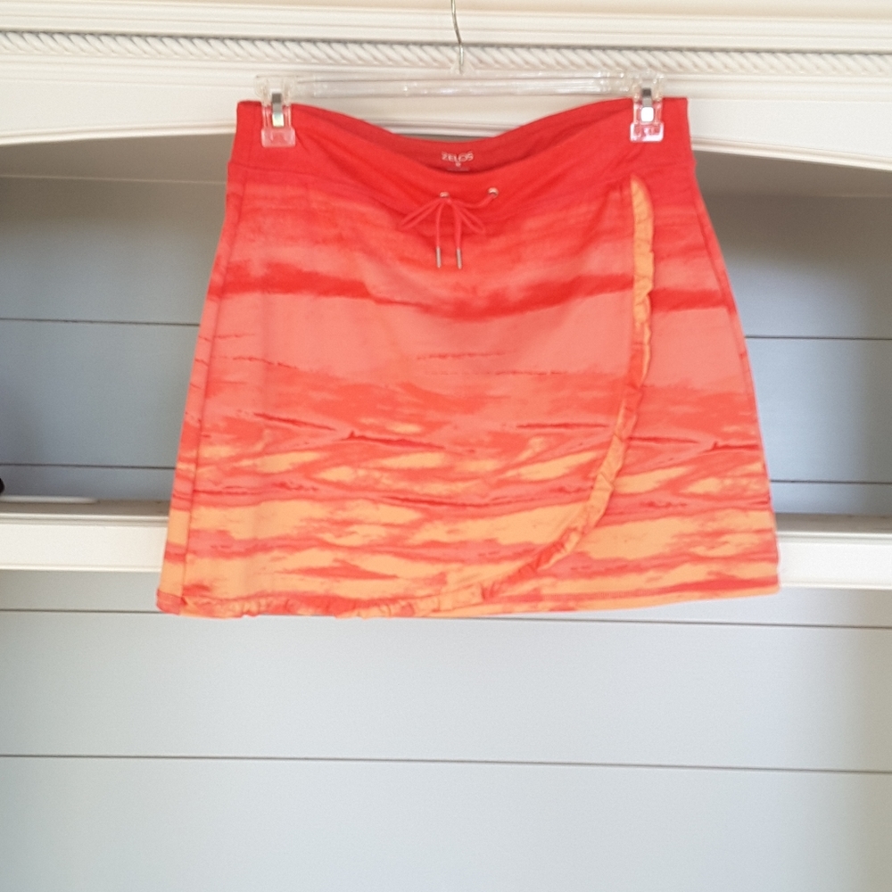 Zeros Wrap Dri-Fit Skort in Orange & Pink Size Medium